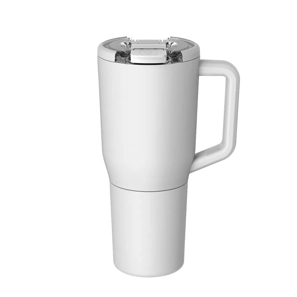 Front customization side of the BruMate Müv Mug 35 oz in Matte White