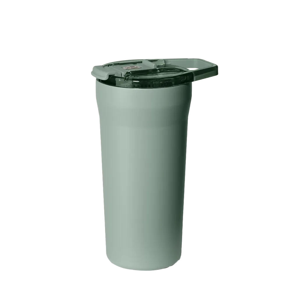 Front customization side of the BruMate Pour Over Tumbler 20 oz in Sage