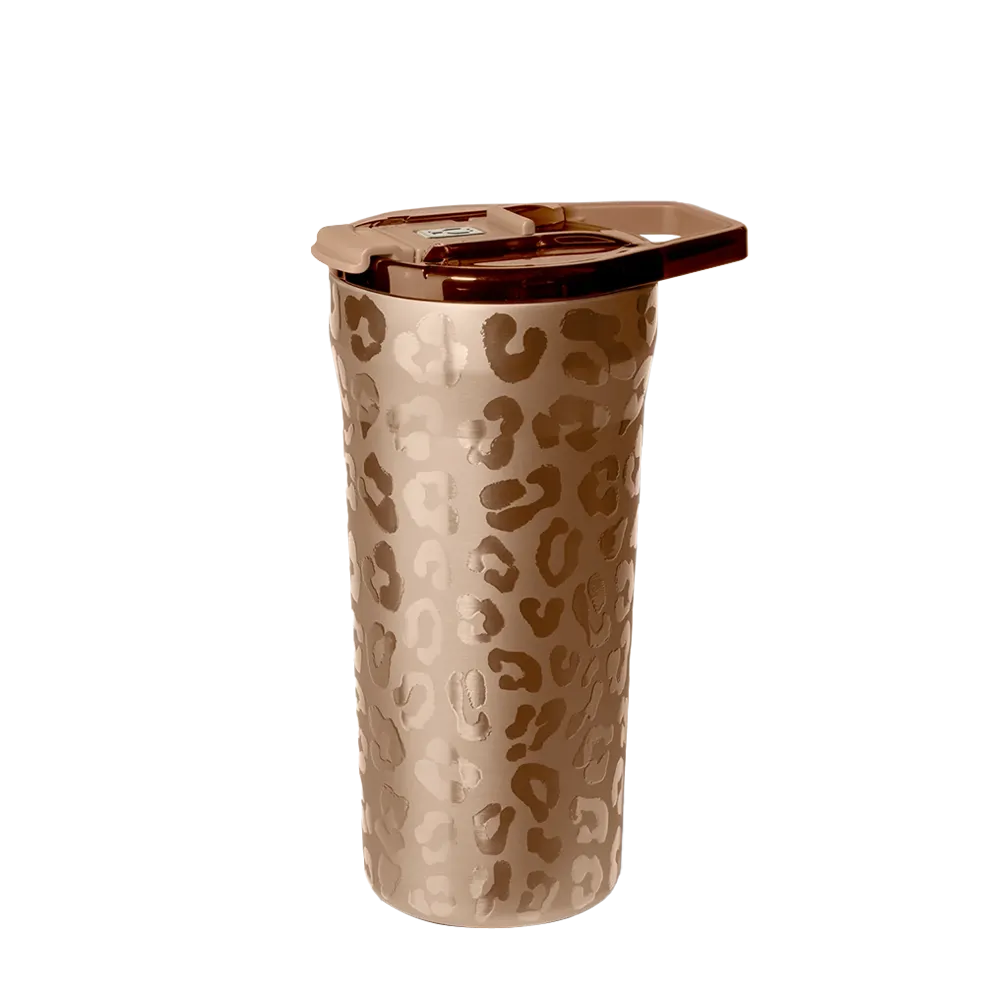 Brumate 20 oz Pour Over Tumbler in Gold Leopard