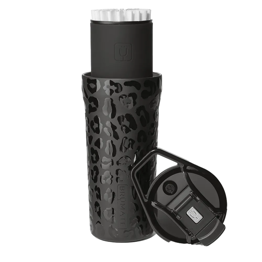 Brumate 20 oz Pour Over Tumbler in Onyx Leopard