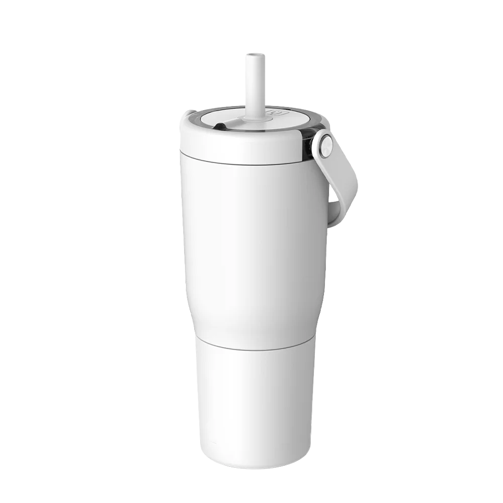Front customization side of the BruMate Resa Tumbler 25 oz in Matte White