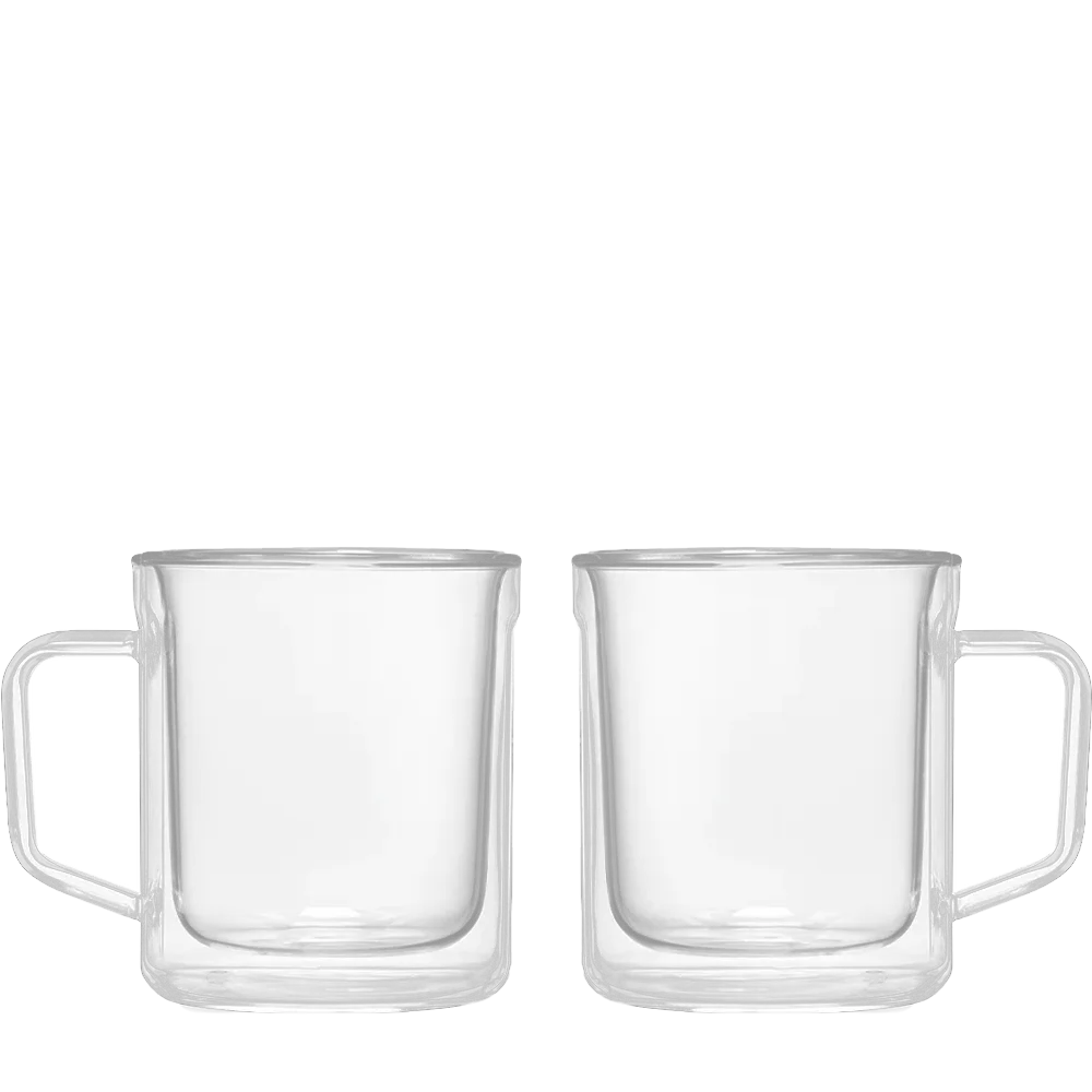 Corkcicle Glass Mugs in clear