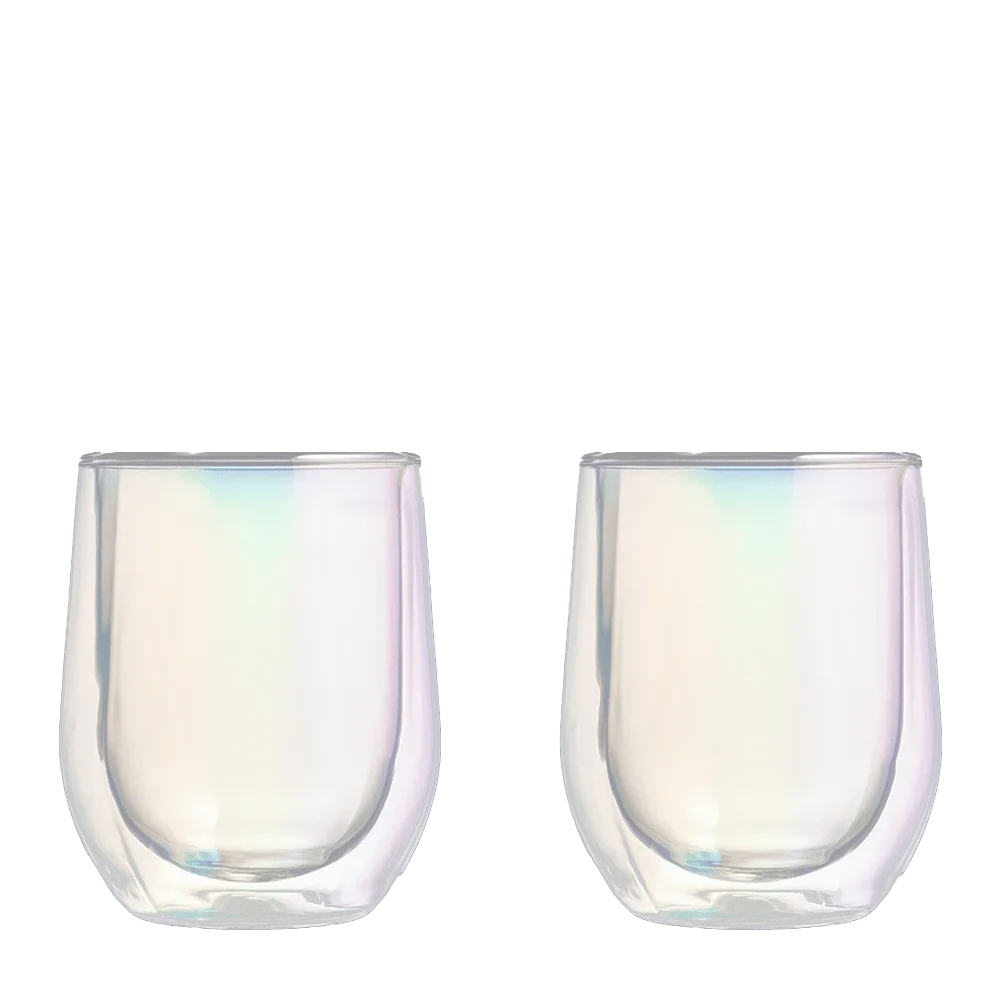Corkcicle glass stemless glasses in prism