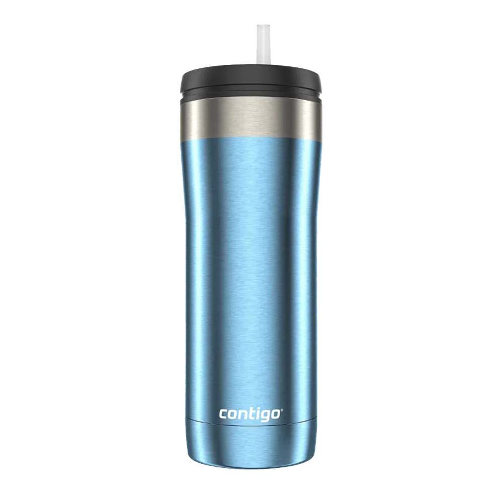 ustomized Contigo 24 oz Uptown Stainless Steel Dual-Sip Tumbler with straw