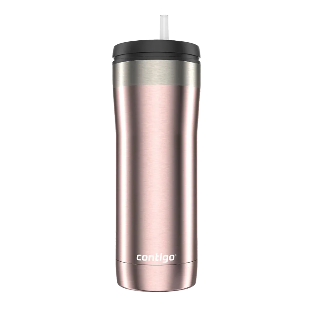 Customized Contigo 24 oz Uptown Stainless Steel Dual-Sip Tumbler with straw