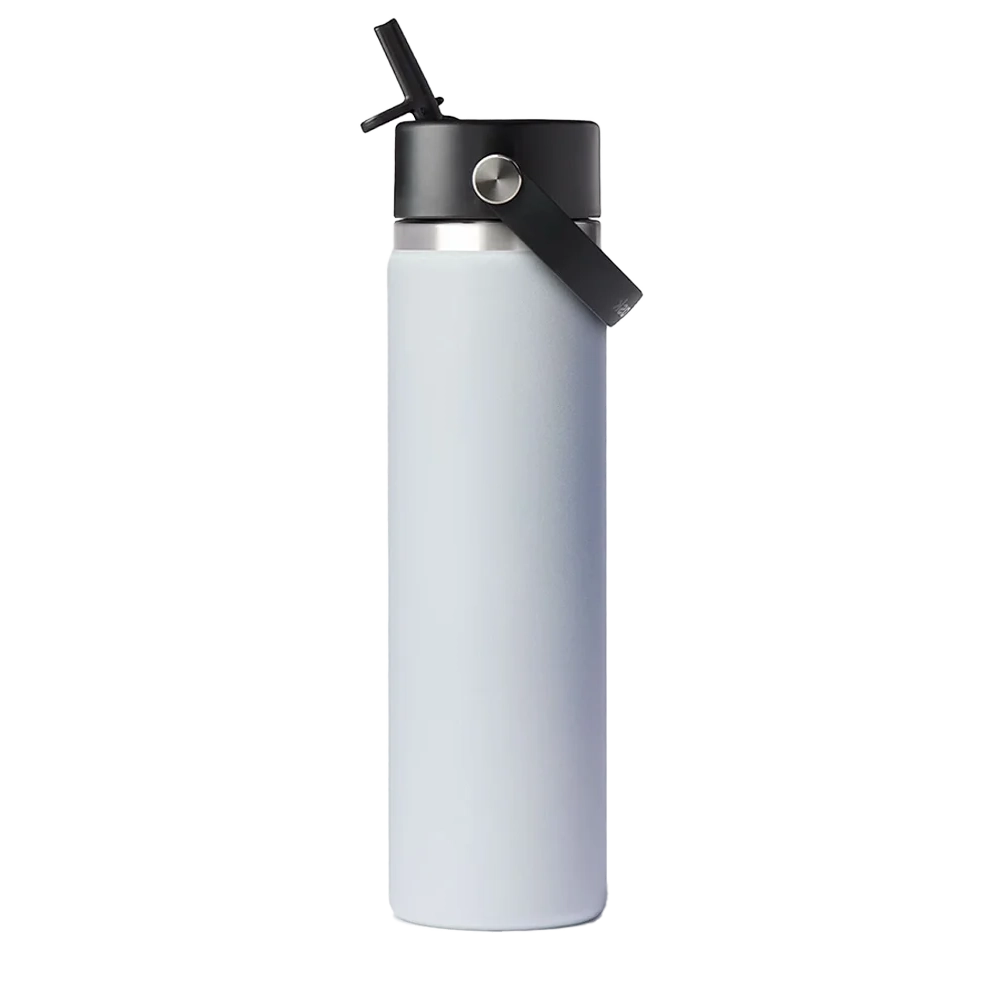 Hydro Flask Standard Mouth Bottle with Flex Straw Cap 24 oz White