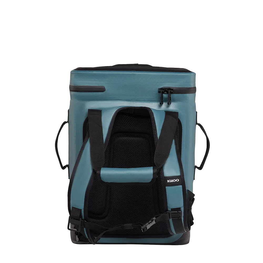 Customized Igloo 24 can Soft Cooler Backpack in Spruce Back View