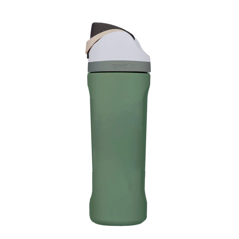 Back customization side of the Owala Freesip 24 oz in Green House