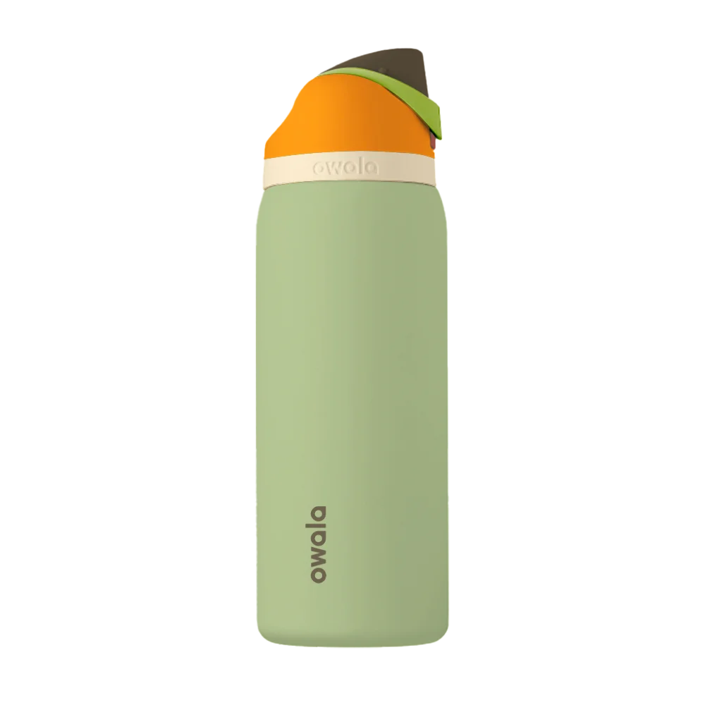 Back customization side of the Owala Freesip 32 oz in Camo Cool