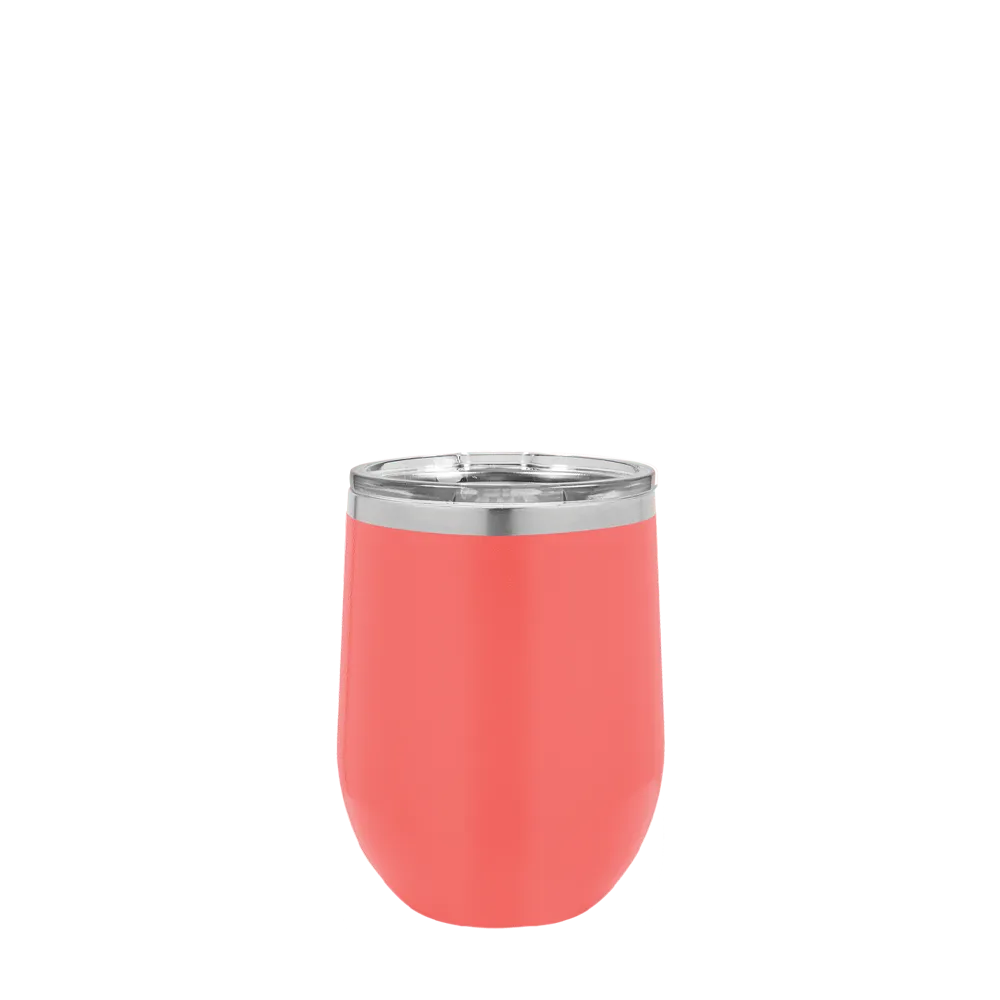 Polar Camel Stemless Wine Tumbler 12 oz Coral