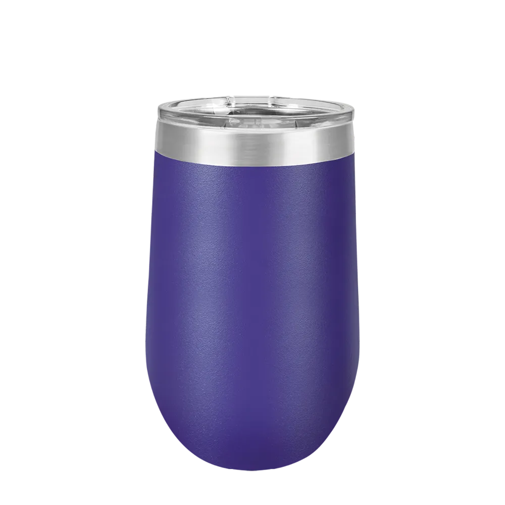 Polar Camel Stemless Wine Tumbler 16 oz Purple