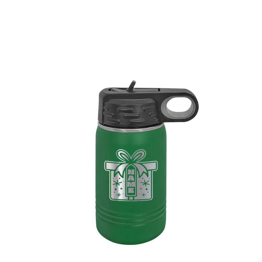 Polar Camel 12 oz Water Bottle with Winter Design Wrapped with Love