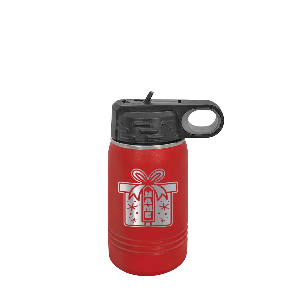 Polar Camel 12 oz Water Bottle with Winter Design Wrapped with Love