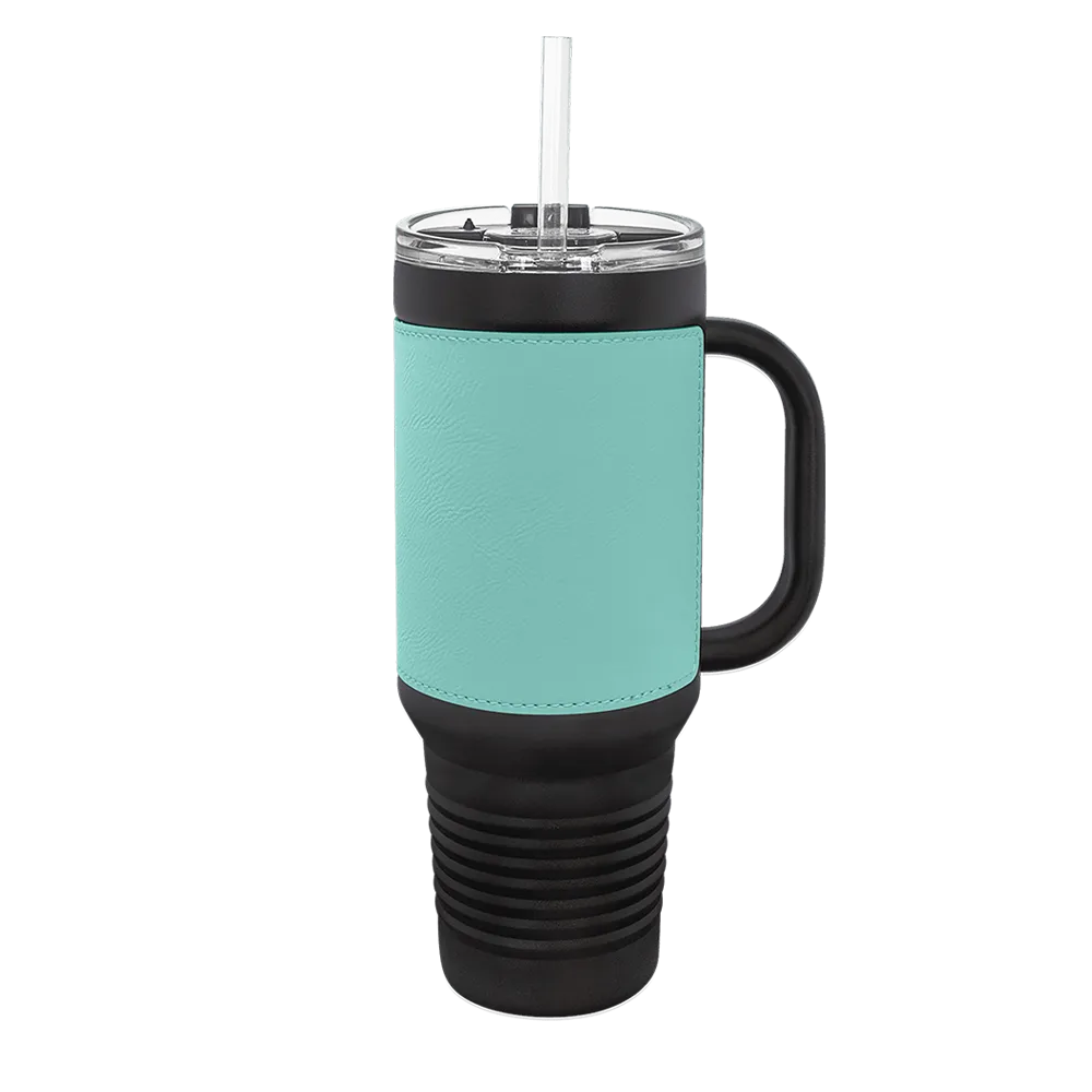 Polar Camel 40 oz Leatherette Straw Mug