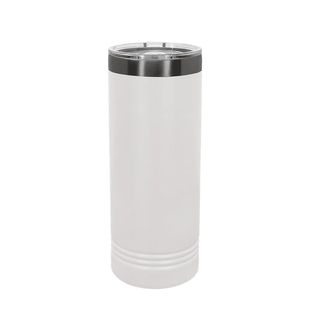 Polar Camel Ion Plated Skinny Tumbler 22 oz White and Ghost Black