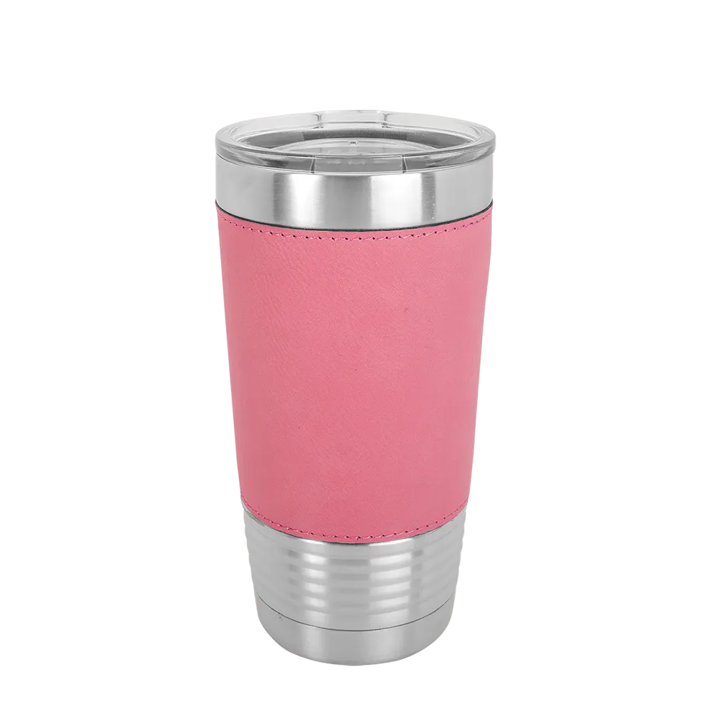 Polar Camel Leatherette Tumbler 20 oz Stainless Steel Pink
