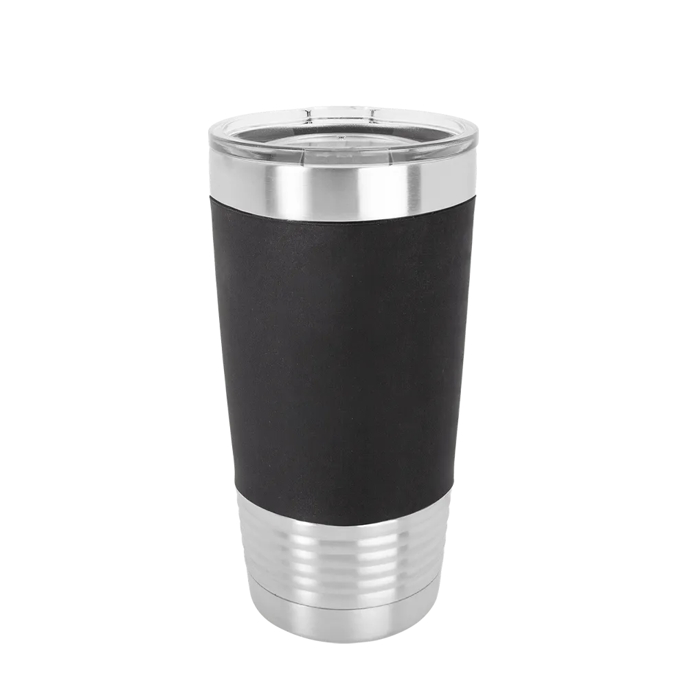 Polar Camel Tumbler with Silicone Grip 20 oz Stainless Steel Black