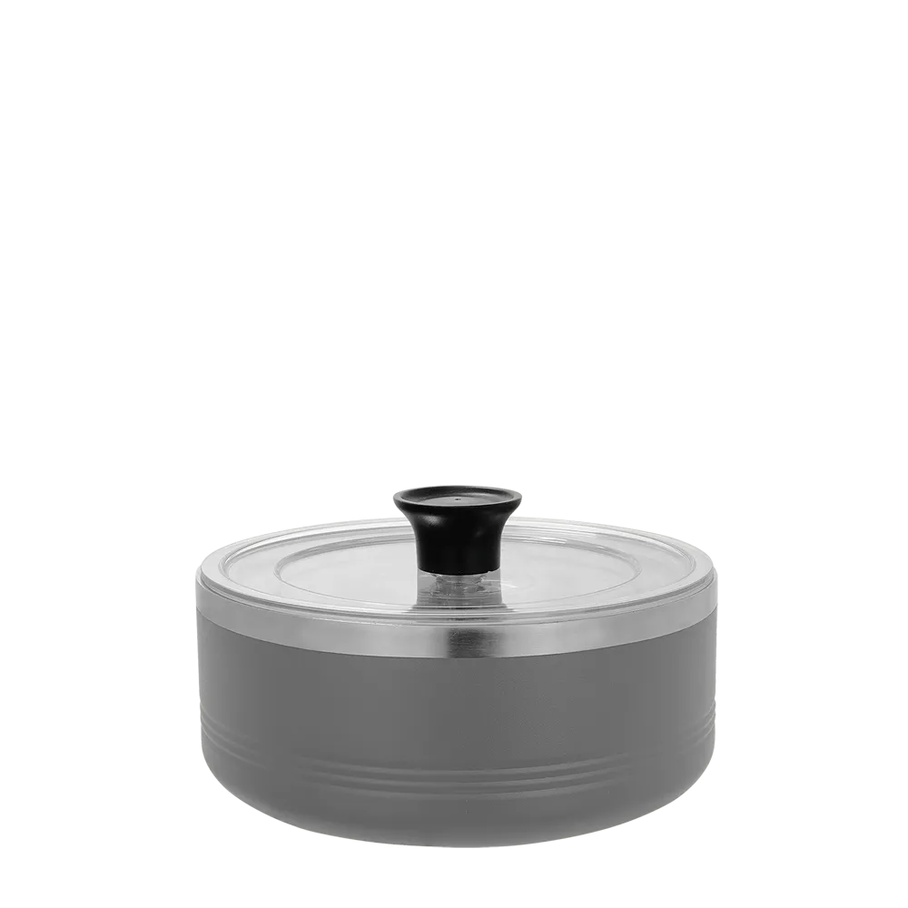 Polar Camel Serving Bowl with Lid 1 1/4 qt Grey