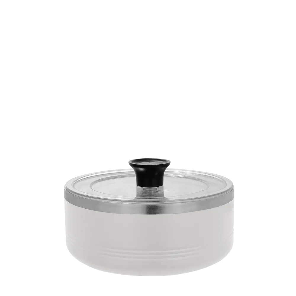 Polar Camel Serving Bowl with Lid 1 1/4 qt White