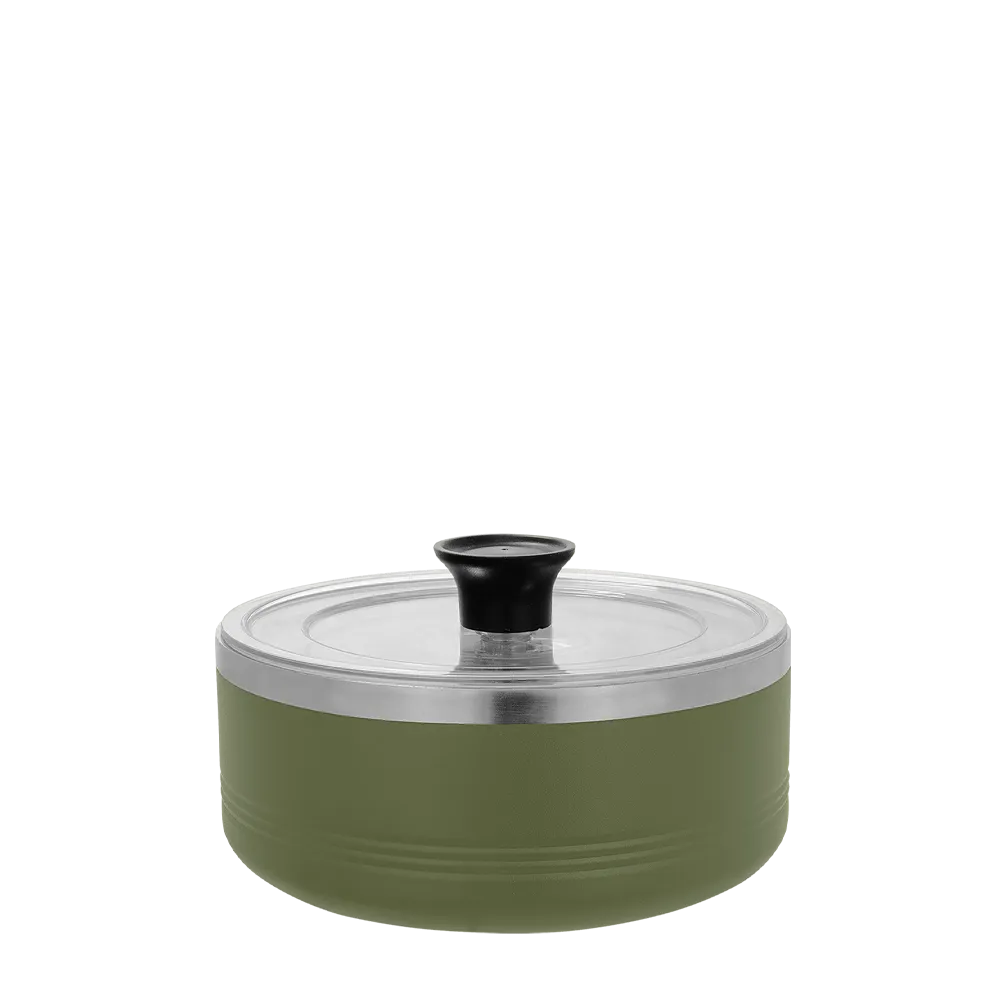 Polar Camel Serving Bowl with Lid 1 1/4 qt Olive