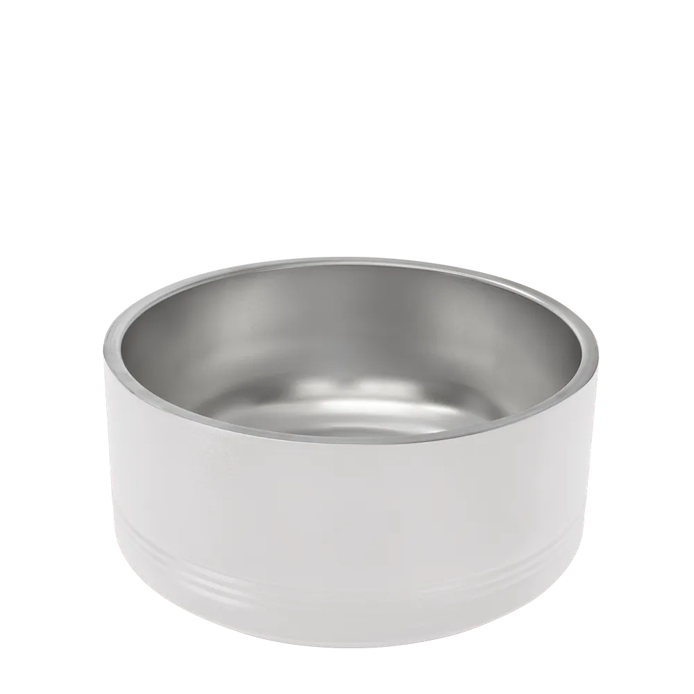 Polar Camel Pet Bowl 64 oz White