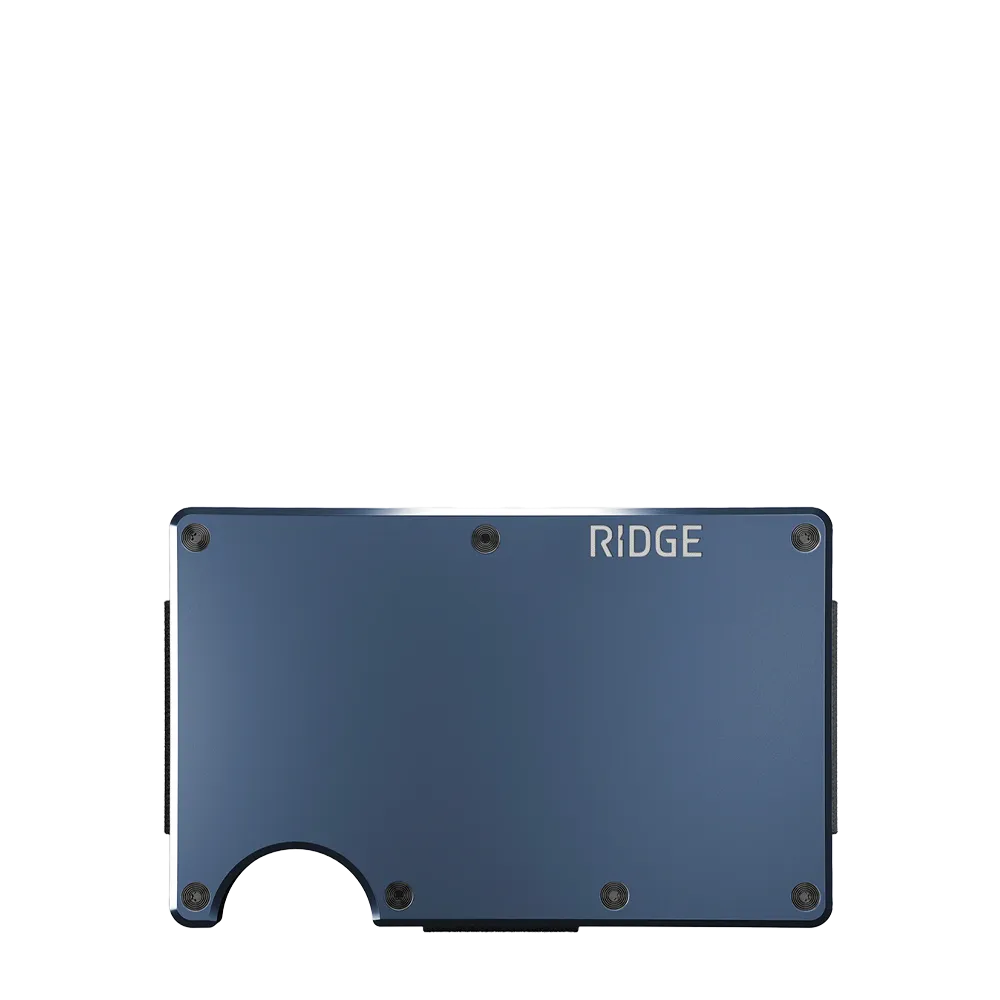 Ridge Aluminum Wallet with Cash Strap