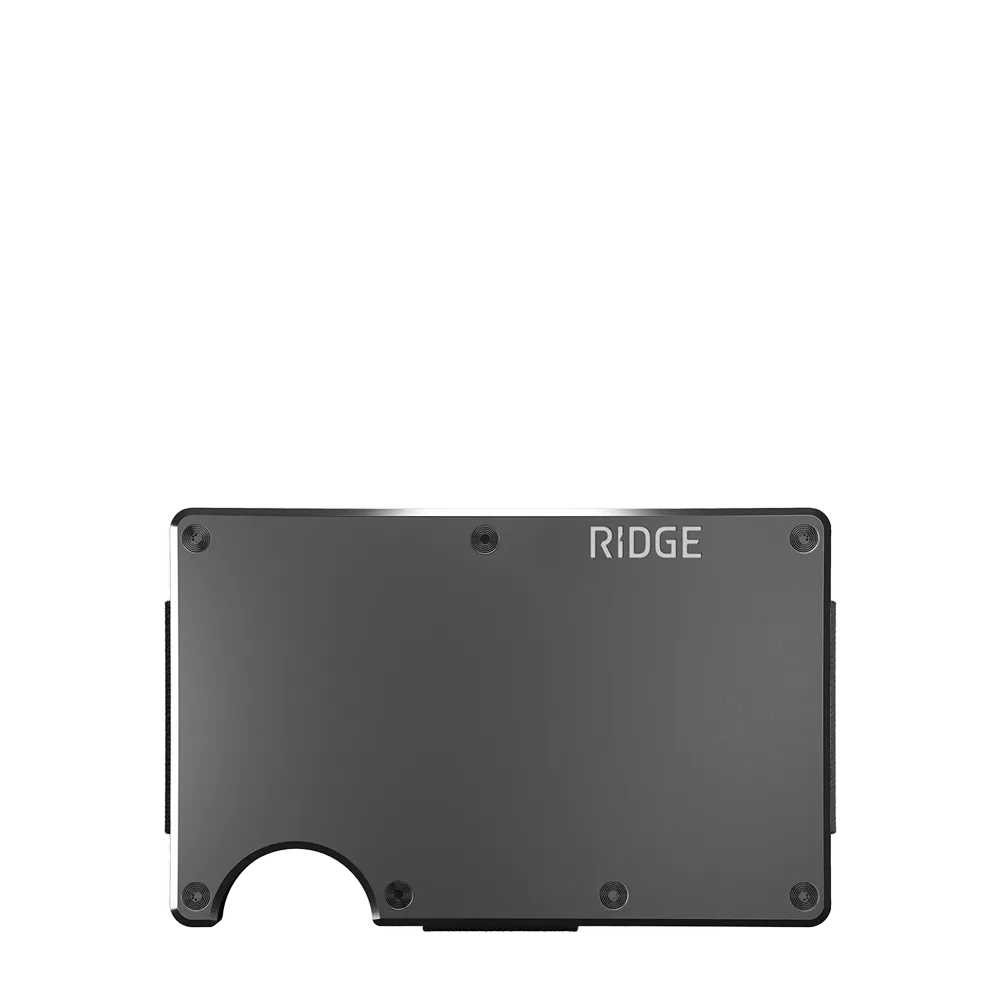 Ridge Aluminum Wallet with Cash Strap