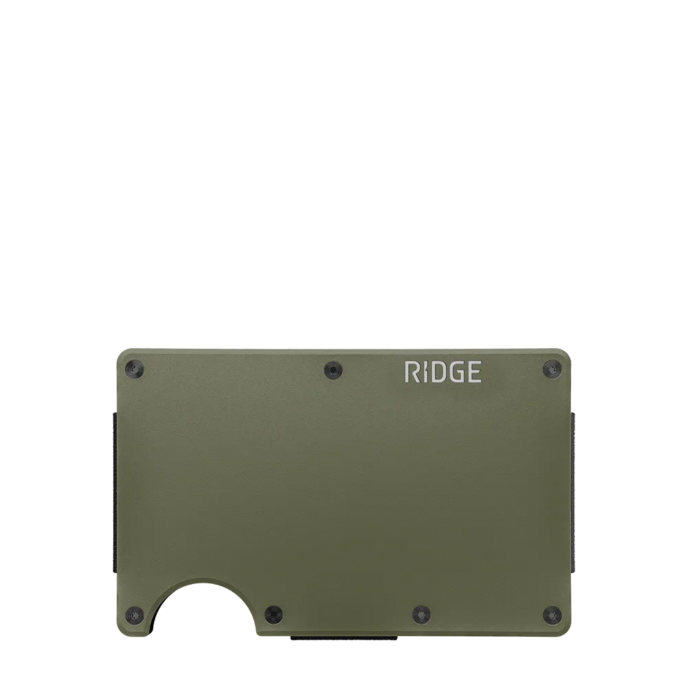 Ridge Aluminum Wallet with Cash Strap