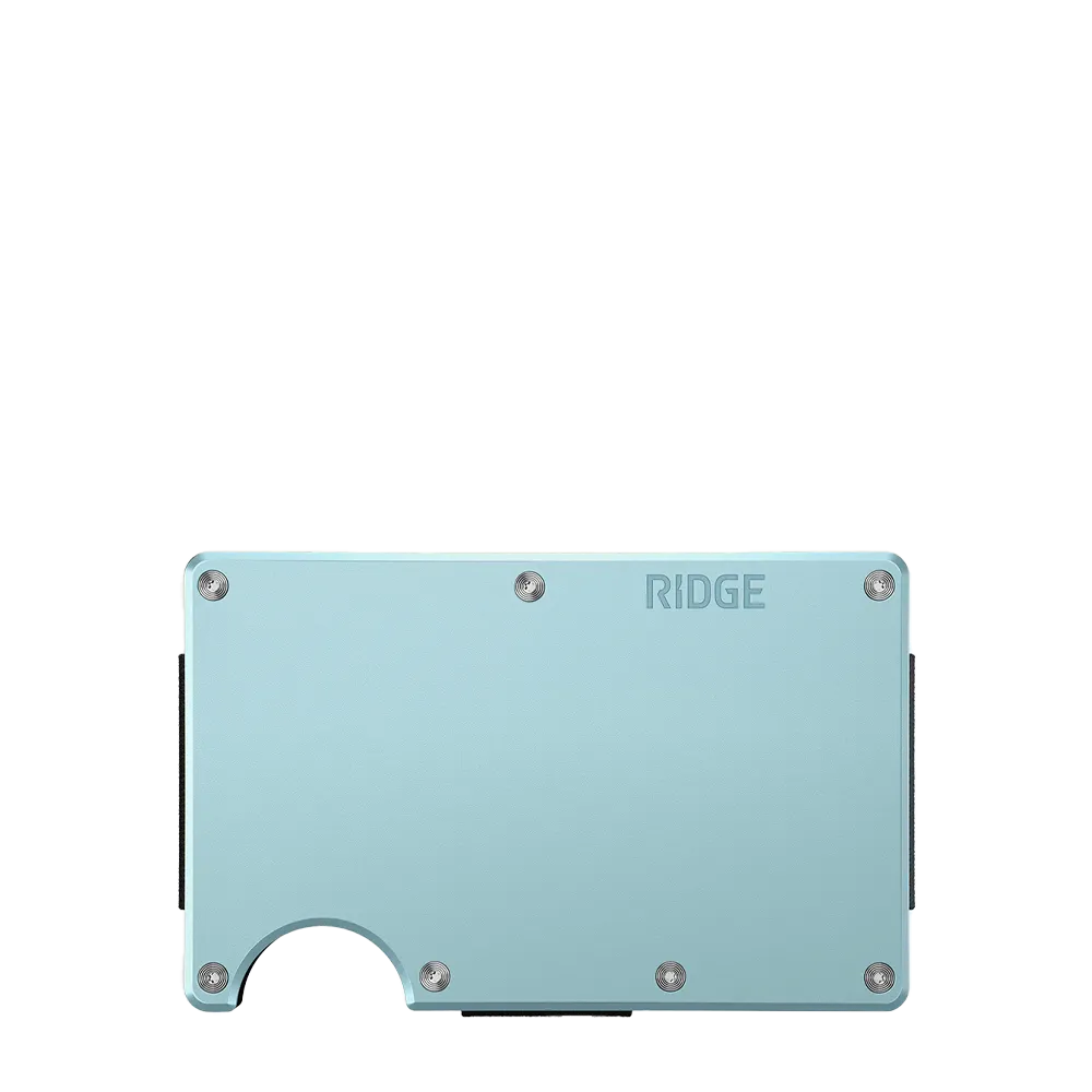 Ridge Aluminum Wallet with Cash Strap back view