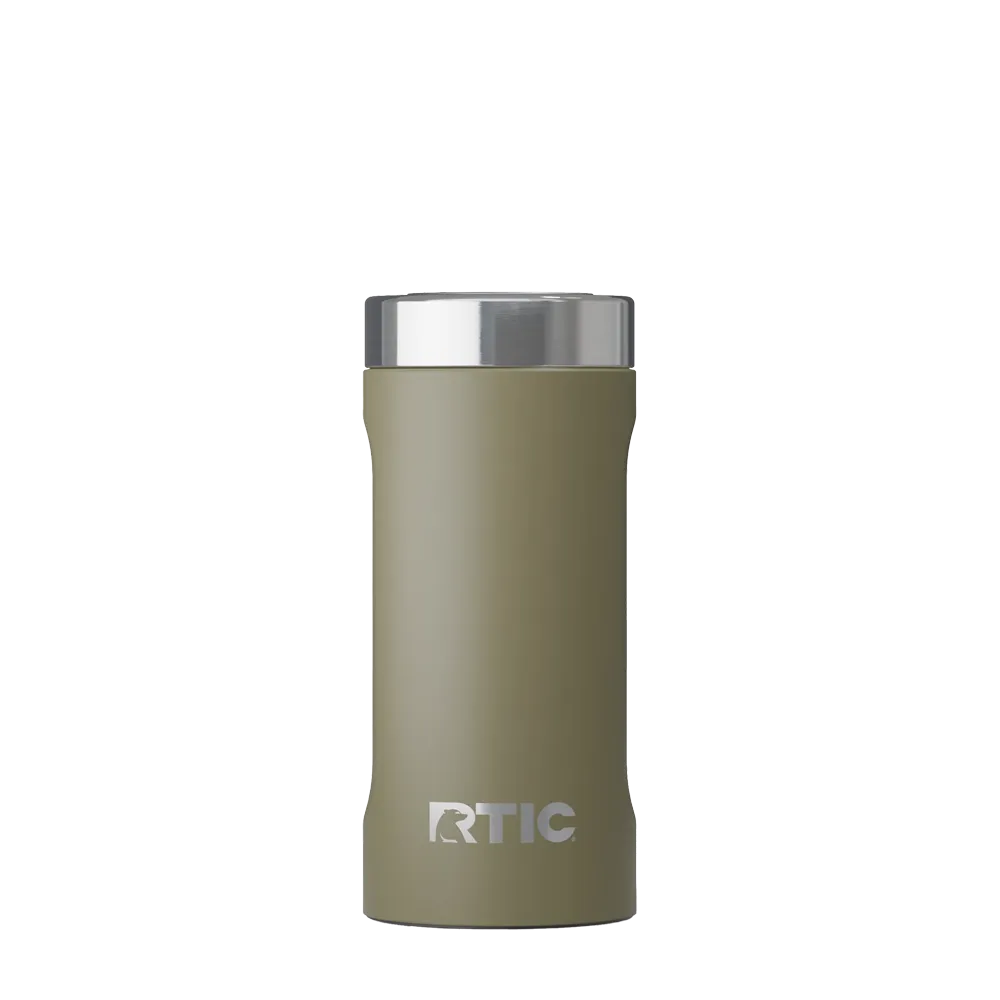 Back customization side of the RTIC Essential Can Cooler 24 oz in Olive