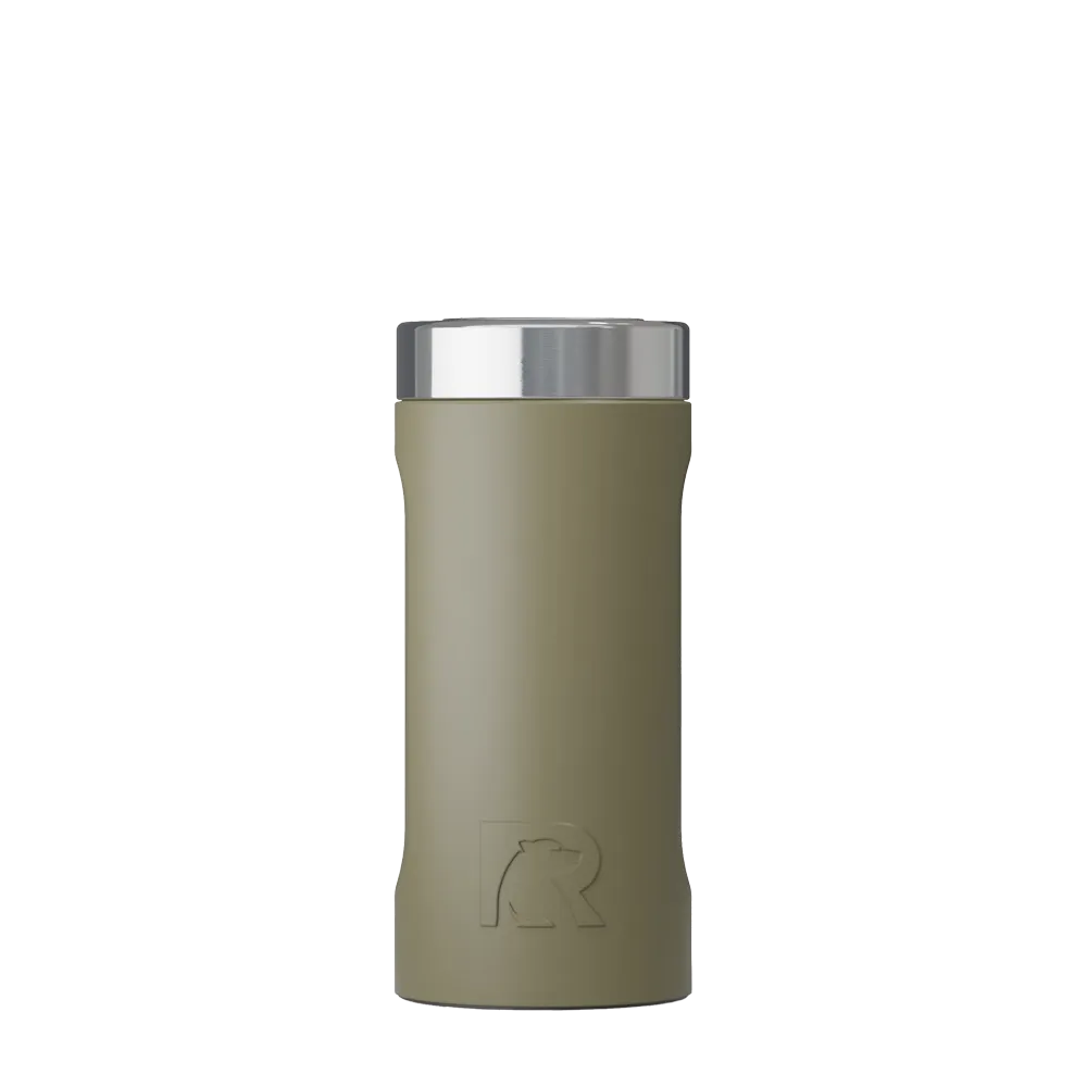 Front customization side of the RTIC Essential Can Cooler 24 oz in Olive