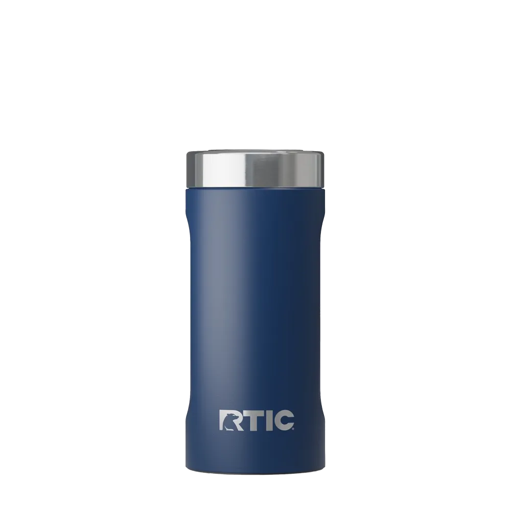 Back customization side of the RTIC Essential Can Cooler 24 oz in Navy
