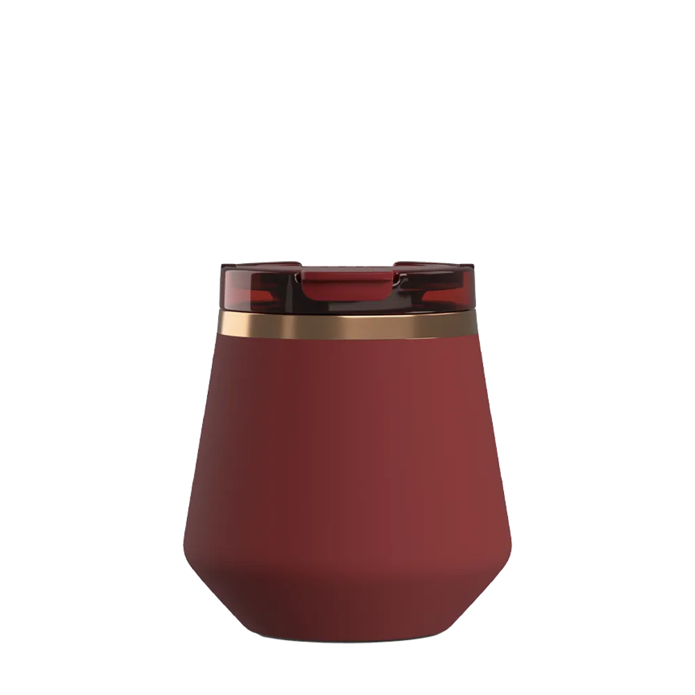 Front customization side of the RTIC Happy Hour Lowball Tumbler 8 oz in Black Cherry