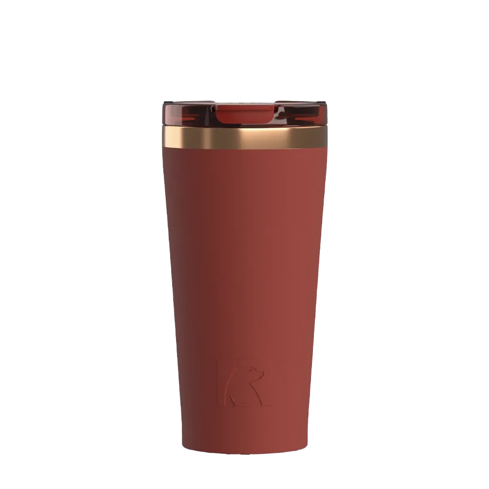 Front customization side of the RTIC Happy Hour Pint Tumbler 18 oz in Black Cherry