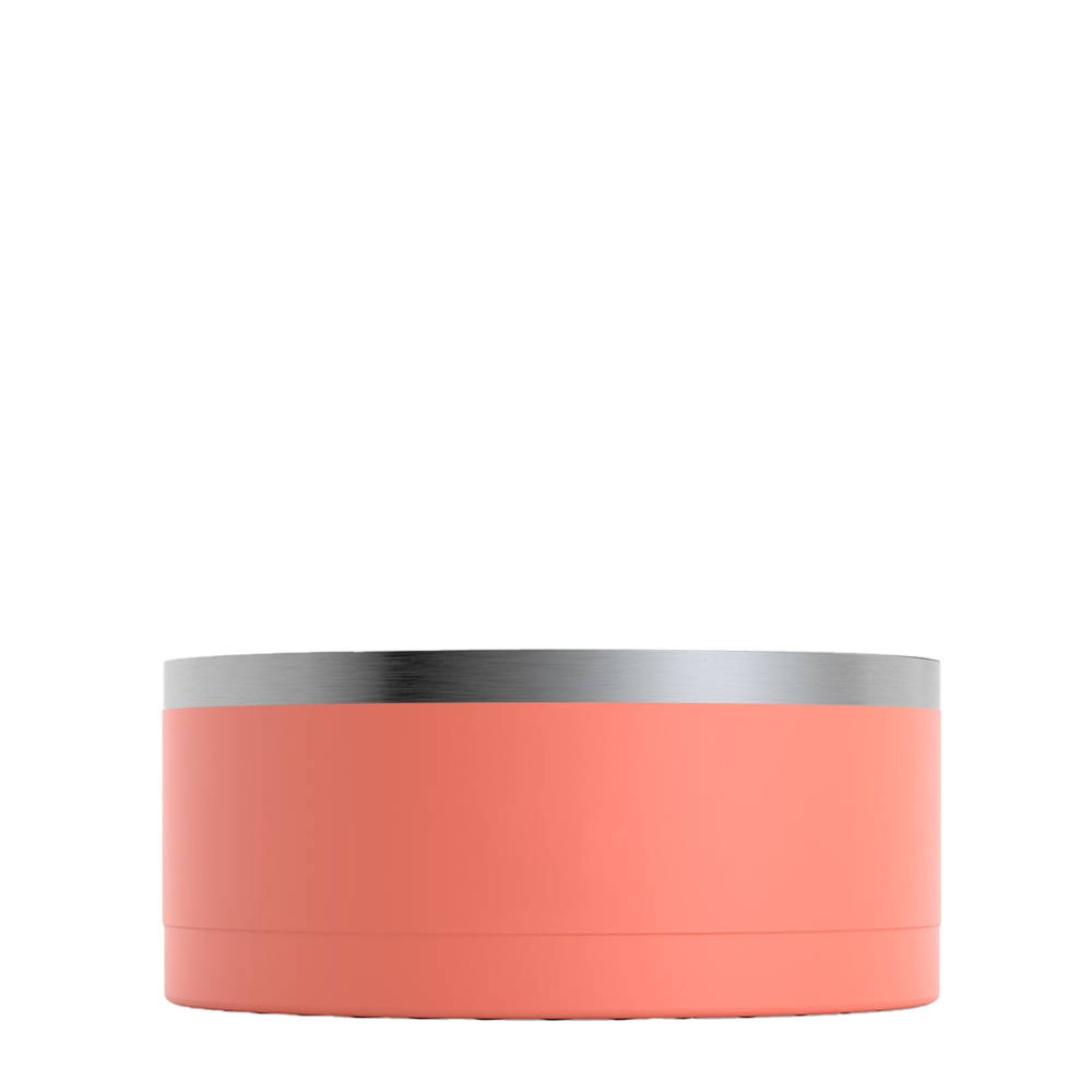 Front customization side of the RTIC 3-in-1 Dog Bowl Large in Coral