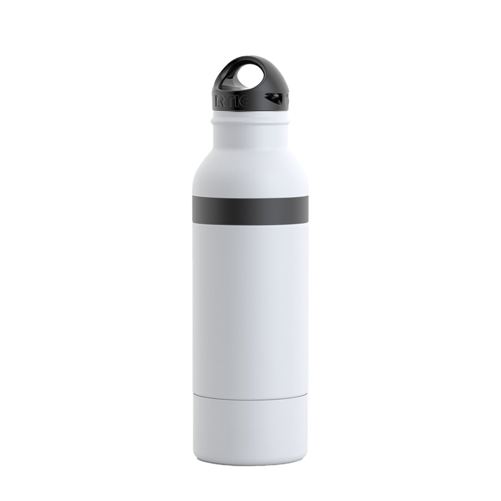 Back customization side of the RTIC Bottle Chiller in White