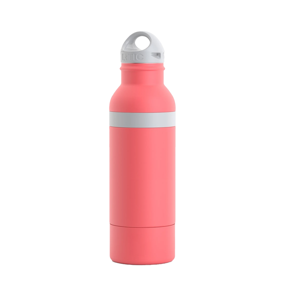 Back customization side of the RTIC Bottle Chiller in Coral