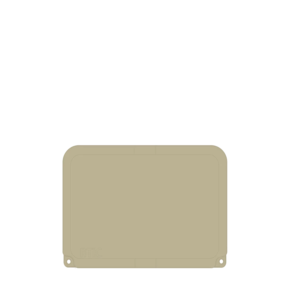 Lid customization side of the RTIC Ultra-Tough Cooler 20 qt in Tan