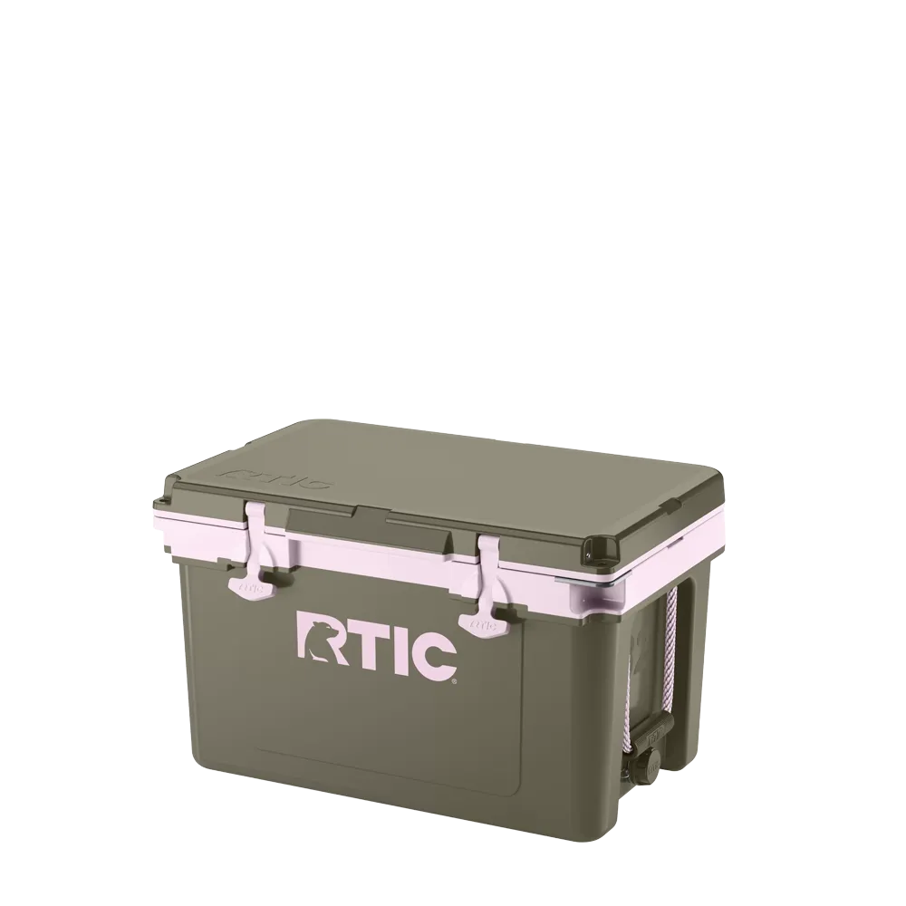 RTIC Ultra Light Cooler 32 qt in Olive and Pale Pink