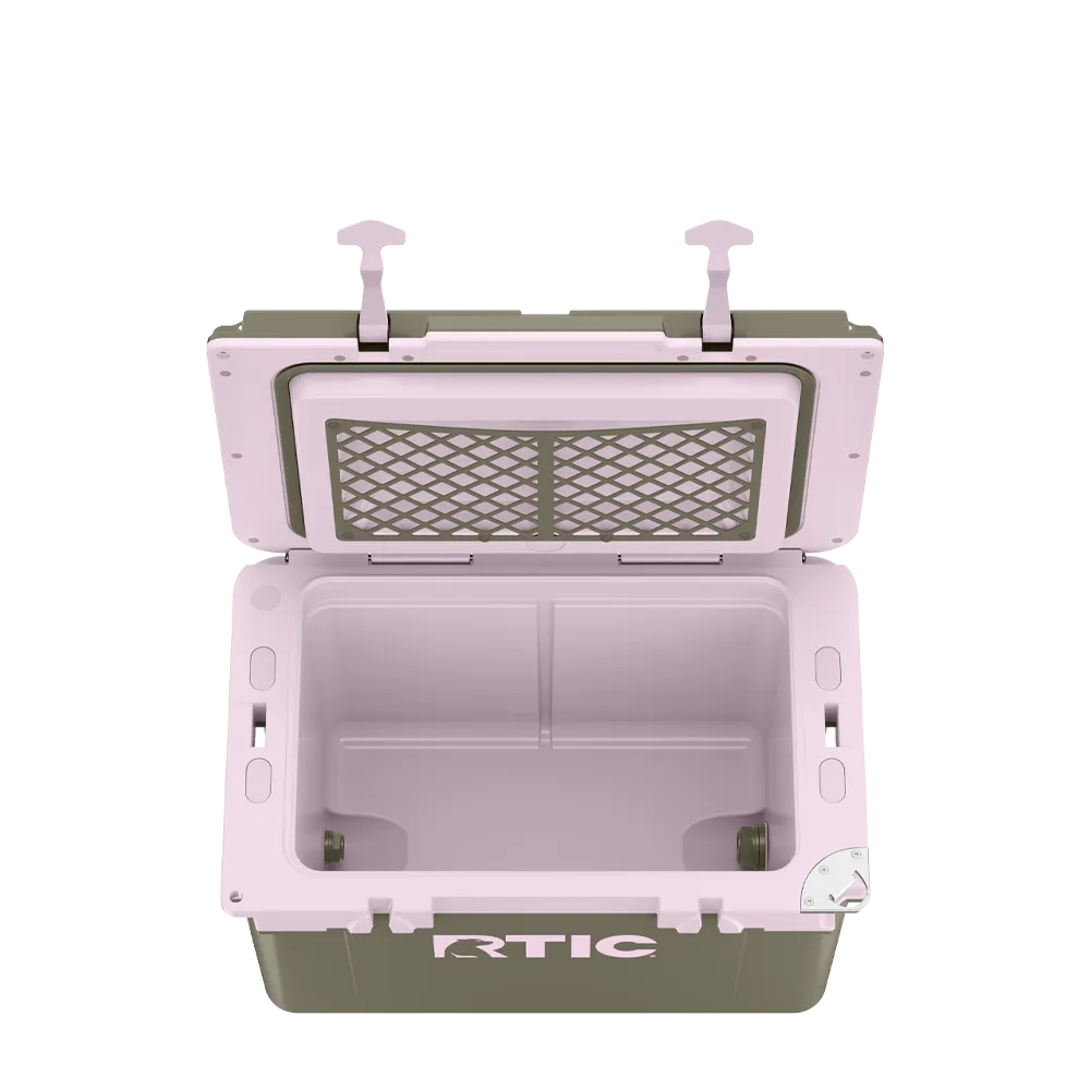 RTIC Ultra Light Cooler 32 qt in Olive and Pale Pink