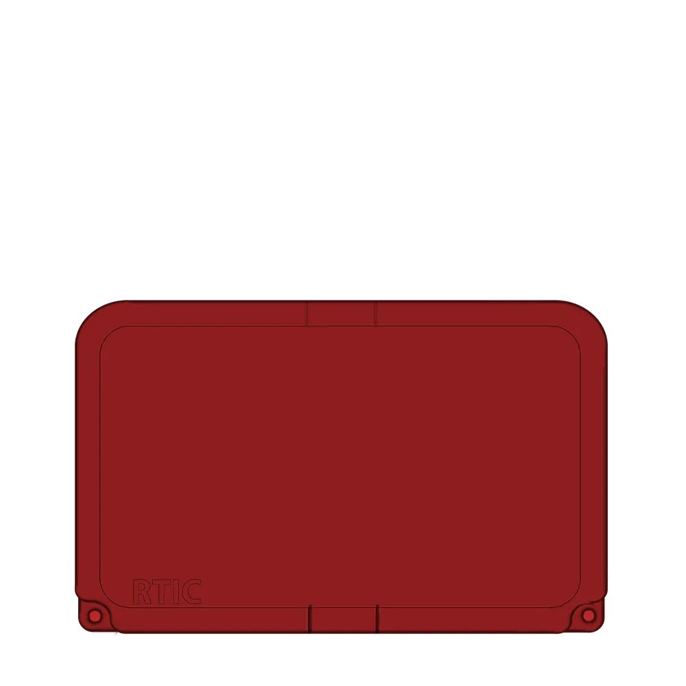 Lid customization side of the RTIC Ultra-Tough Cooler 45 qt in Black Cherry