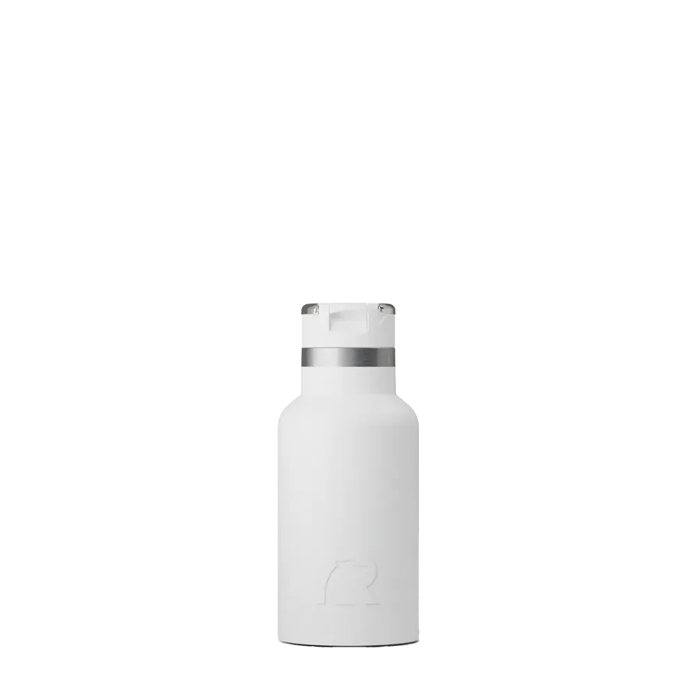 Front customization side of the RTIC Little Journey Bottle 12 oz in White