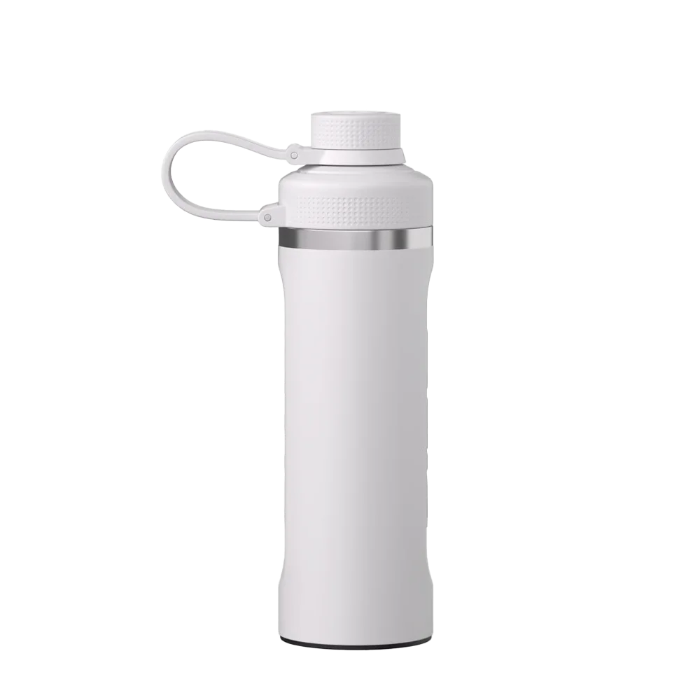 Front customization side of the RTIC Refuel Bottle 16 oz in Cool Gray