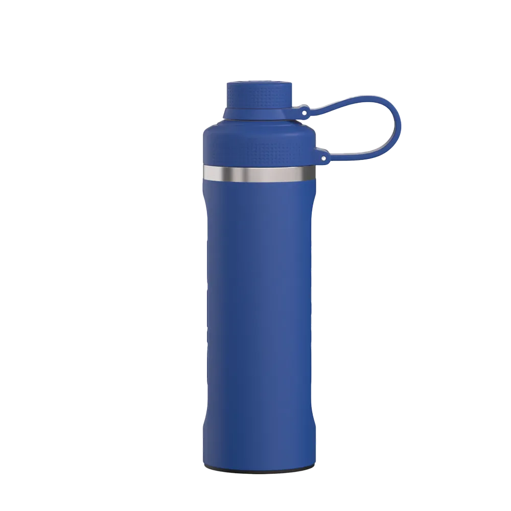 Back customization side of the RTIC Refuel Bottle 16 oz in Cobalt