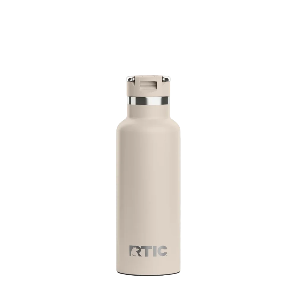 Back customization side of the RTIC Journey Bottle 16 oz in Beach