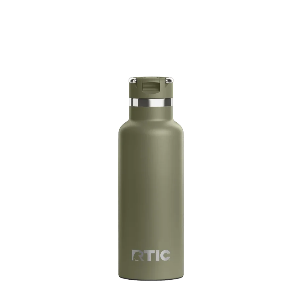 Back customization side of the RTIC Journey Bottle 16 oz in Olive