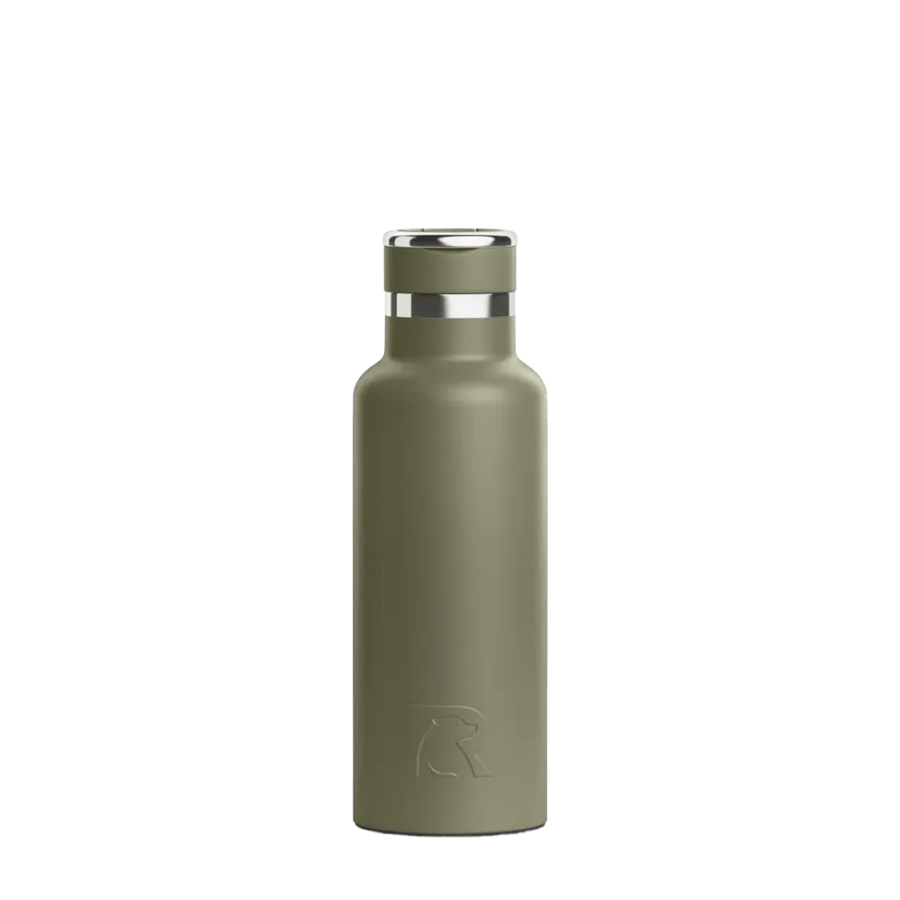 Front customization side of the RTIC Journey Bottle 16 oz in Olive