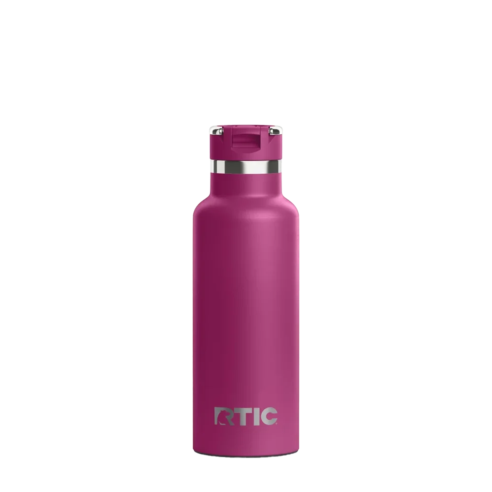 Back customization side of the RTIC Journey Bottle 16 oz in Very Berry