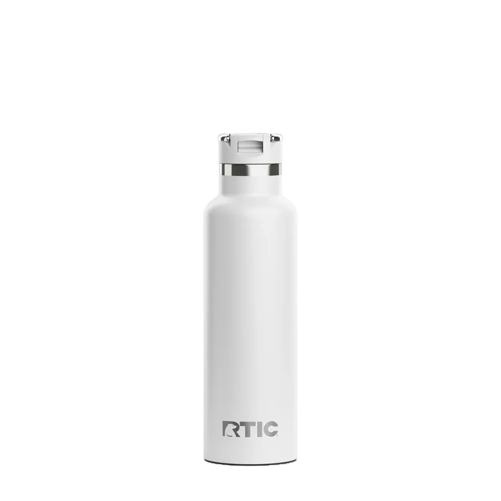 Back customization side of the RTIC Journey Bottle 20 oz in White