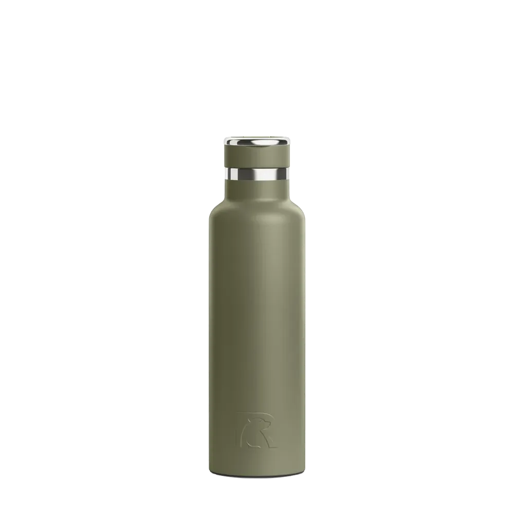 Front customization side of the RTIC Journey Bottle 20 oz in Olive